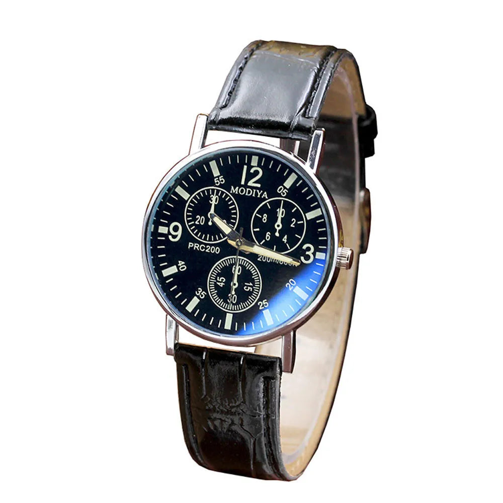 Gemixi  Exquisite Luxury Six Pin Quartz Watches With Blue Glass Belt