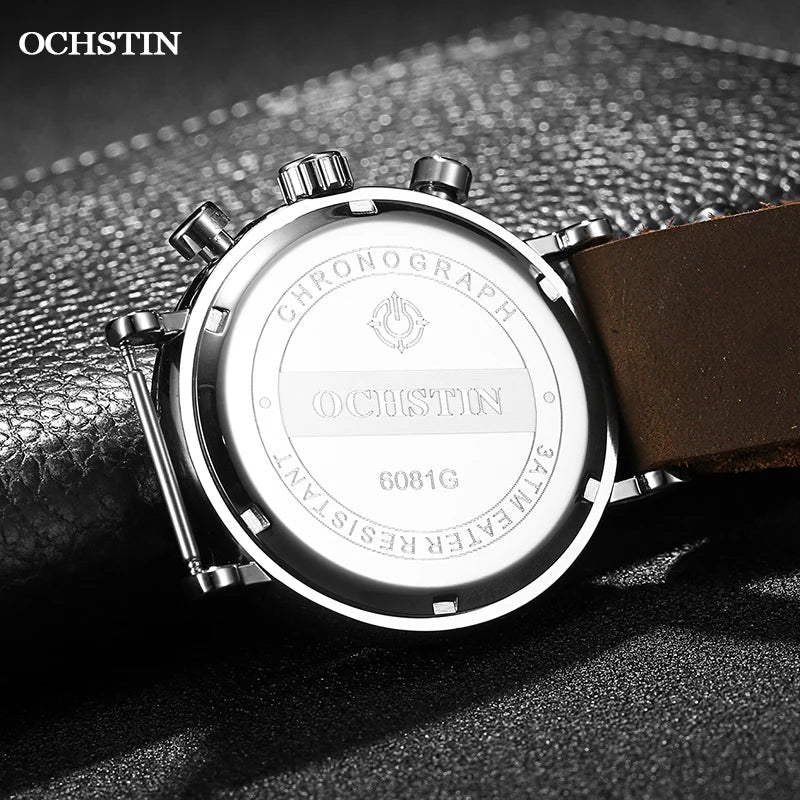 Casual Simple Luxury Waterproof Chronograph Male Quartz Wristwatches